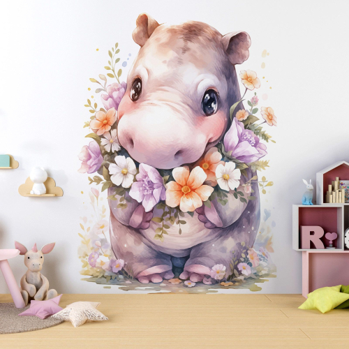 Papier peint panoramique Enfants - Hippopotame