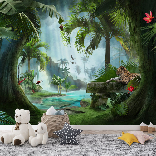 Papier peint panoramique Enfants - Jungle