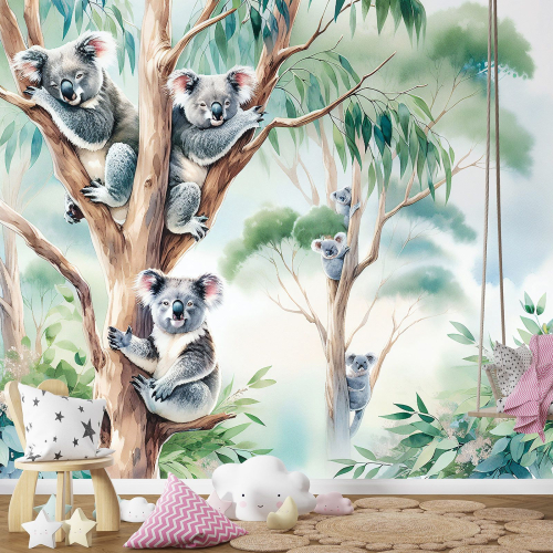 Papier peint panoramique Enfants - Koalas