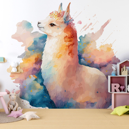 Papier peint panoramique Enfants - Lama
