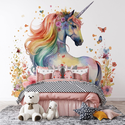 Papier peint panoramique Enfants - Licorne
