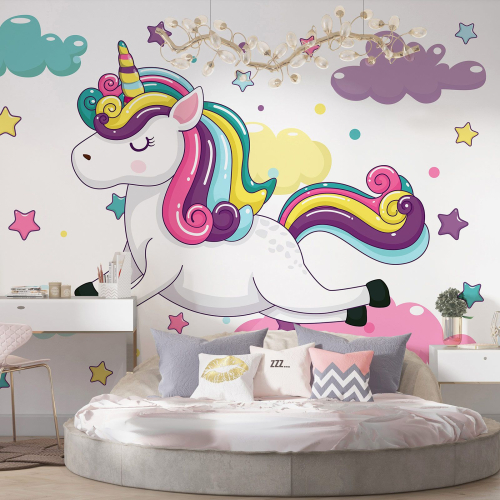 Papier peint panoramique Enfants - Licorne