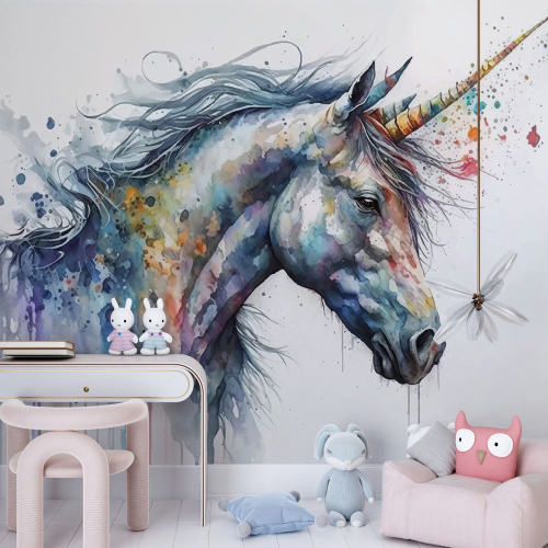 Papier peint panoramique Enfants - Licorne