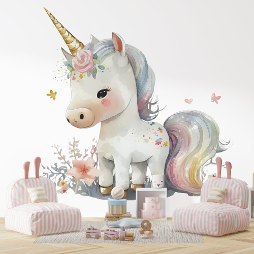 Papier peint panoramique Enfants - Licorne