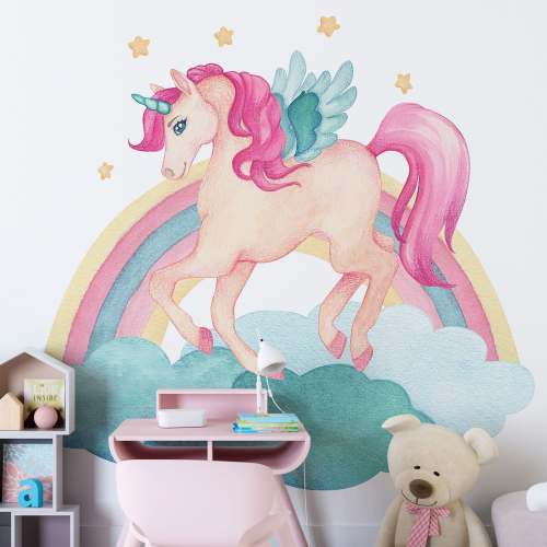 Papier peint panoramique Enfants - Licorne