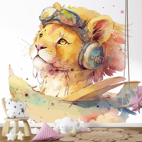 Papier peint panoramique Enfants - Lion