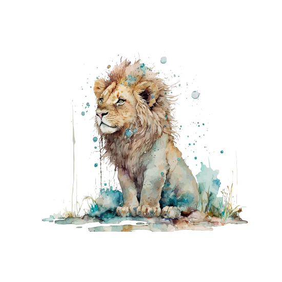 Papier peint panoramique Enfants - Lion