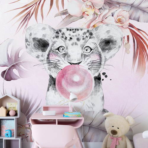 Papier peint panoramique Enfants - Lion bulle