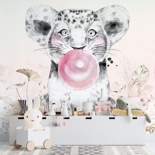 Papier peint panoramique Enfants - Lion bulle