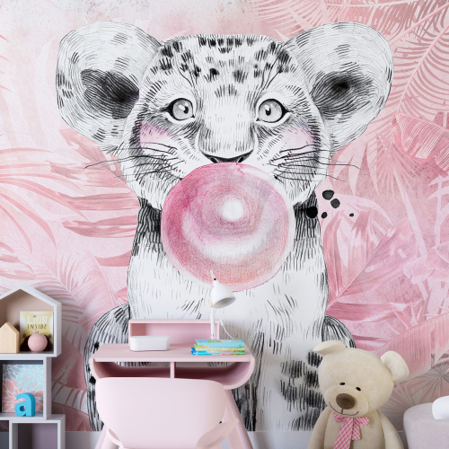 Papier peint panoramique Enfants - Lion bulle