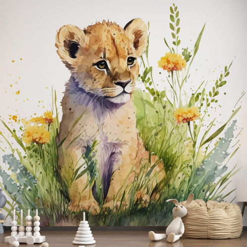 Papier peint panoramique Enfants - Lionceau