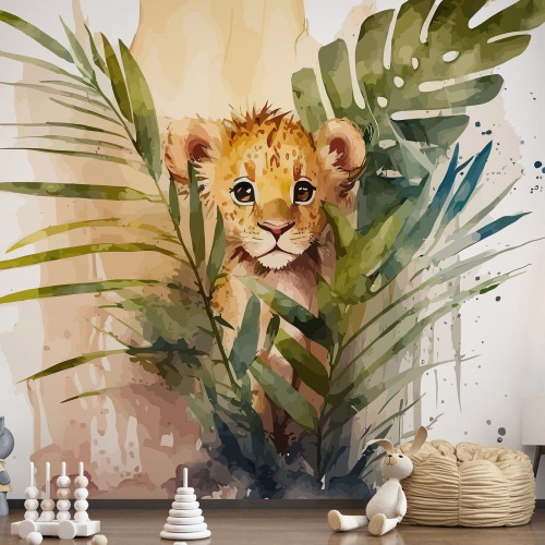Papier peint panoramique Enfants - Lionceau