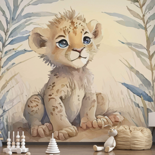 Papier peint panoramique Enfants - Lionceau