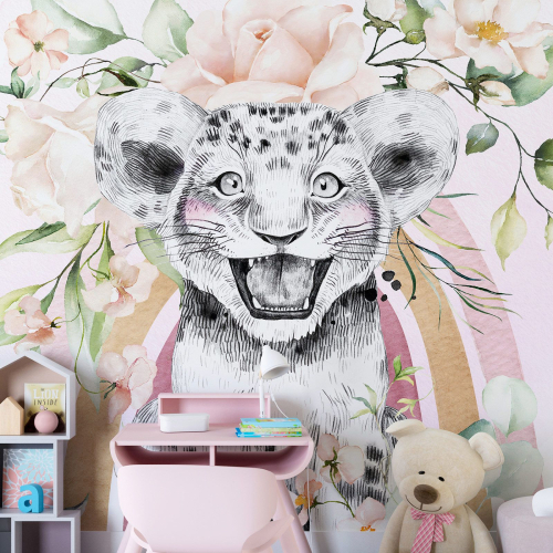 Papier peint panoramique Enfants - Lionceau
