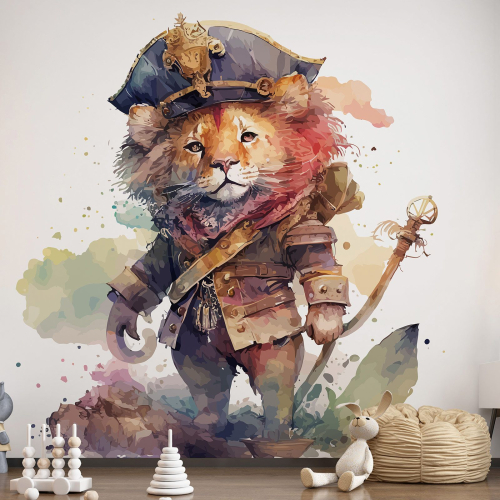Papier peint panoramique Enfants - Lionceau pirate