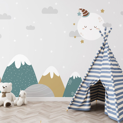 Papier peint panoramique Enfants - Lune