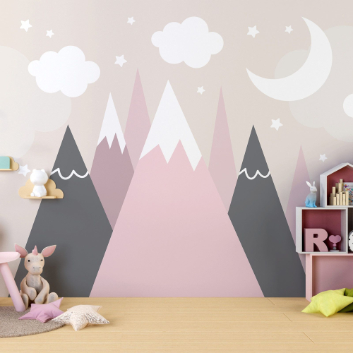 Papier peint panoramique Enfants - Montagnes