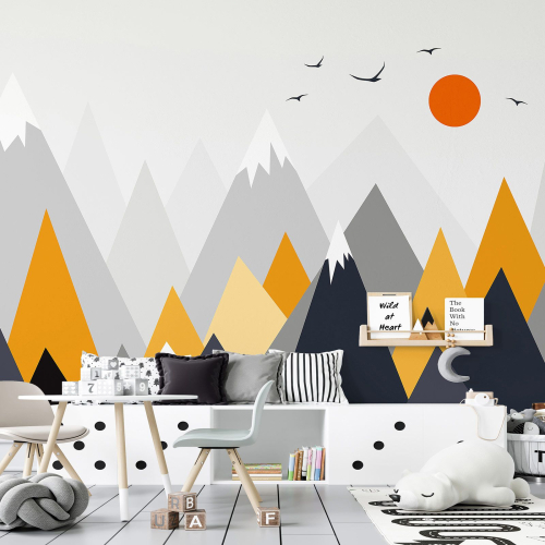 Papier peint panoramique Enfants - Montagnes