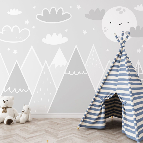 Papier peint panoramique Enfants - Montagnes