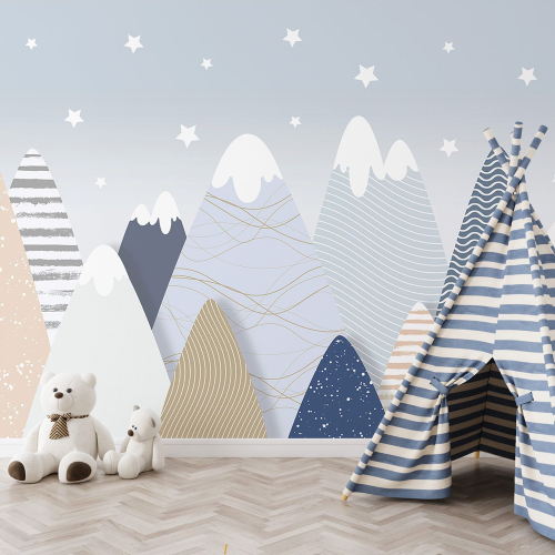 Papier peint panoramique Enfants - Montagnes