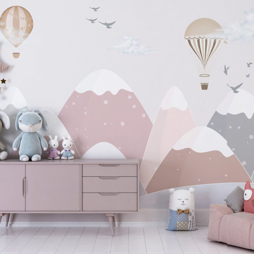 Papier peint panoramique Enfants - Montgolfières