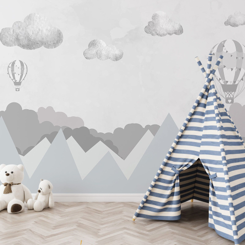 Papier peint panoramique Enfants - Montgolfières
