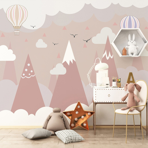 Papier peint panoramique Enfants - Montgolfières