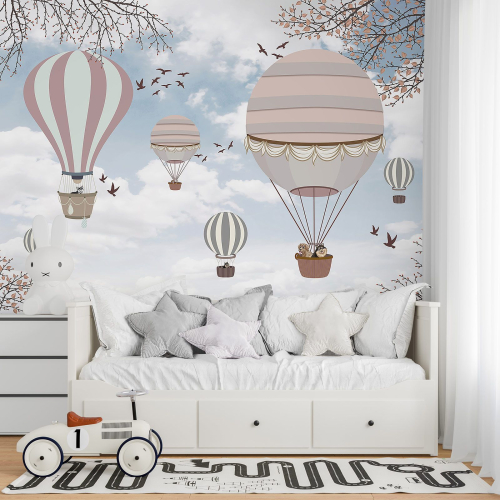 Papier peint panoramique Enfants - Montgolfières