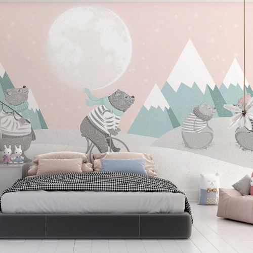Papier peint panoramique Enfants - Oursons