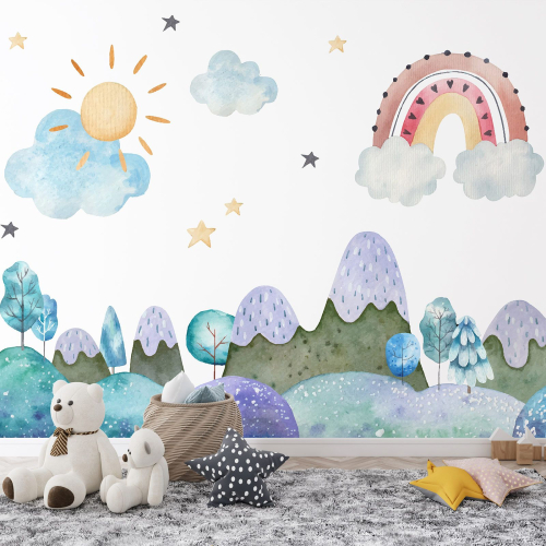 Papier peint panoramique Enfants - Paysage
