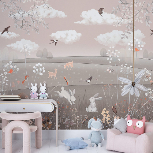 Papier peint panoramique Enfants - Paysage