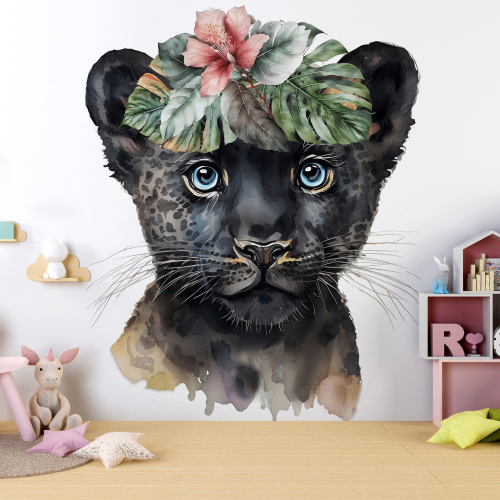 Papier peint panoramique Enfants - Petite Panthère Noire