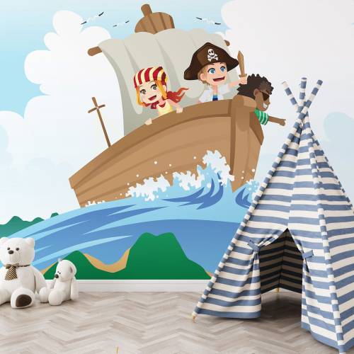 Papier peint panoramique Enfants - Pirates