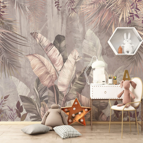 Papier peint panoramique Enfants - Plantes tropicales