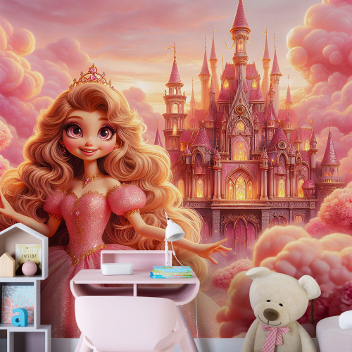 Papier peint panoramique Enfants - Princesse Château