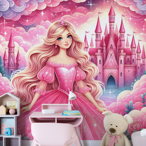 Papier peint panoramique Enfants - Princesse Château