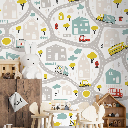 Papier peint panoramique Enfants - Routes