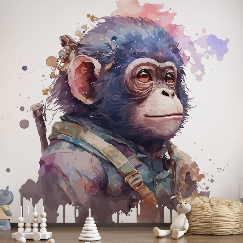 Papier peint panoramique Enfants - Singe