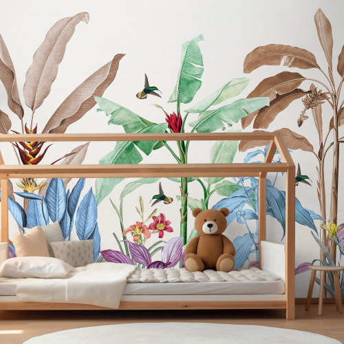 Papier peint panoramique Enfants - Tiges de Bananier