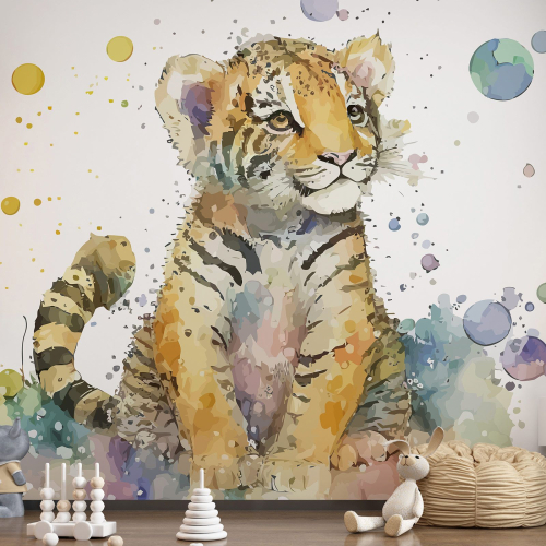 Papier peint panoramique Enfants - Tigreau