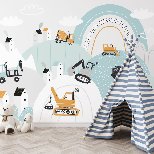 Papier peint panoramique Enfants - Travaux