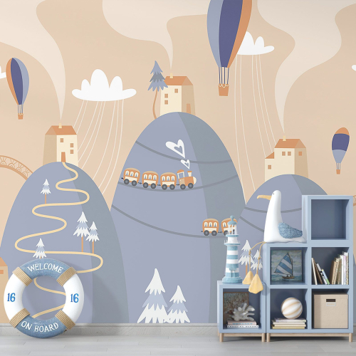Papier peint panoramique Enfants - Ville