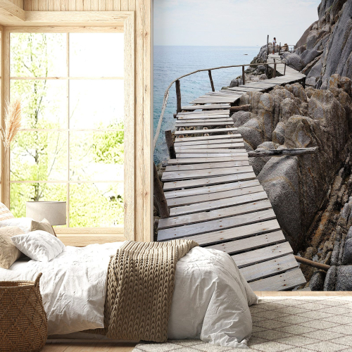 Papier peint panoramique - Escaliers en bois