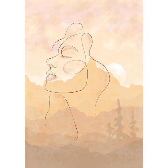 Papier peint panoramique - Femme Boho