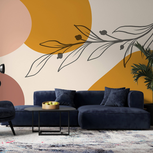 Papier peint panoramique - Feuille Boho