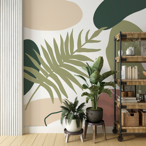 Papier peint panoramique - Feuille Boho