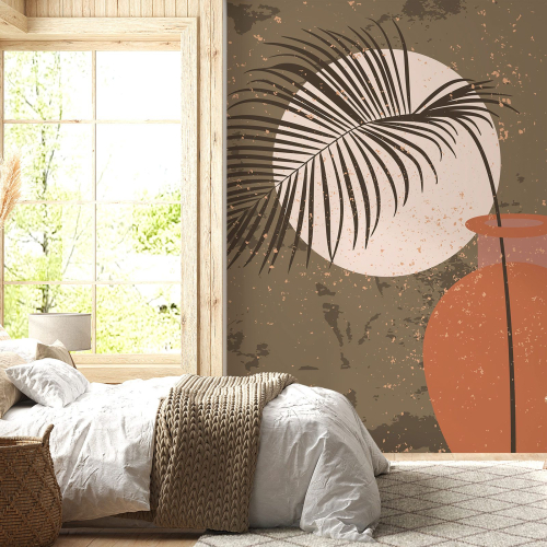 Papier peint panoramique - Feuille Boho