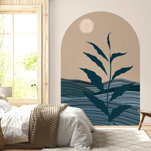 Papier peint panoramique - Feuille Boho