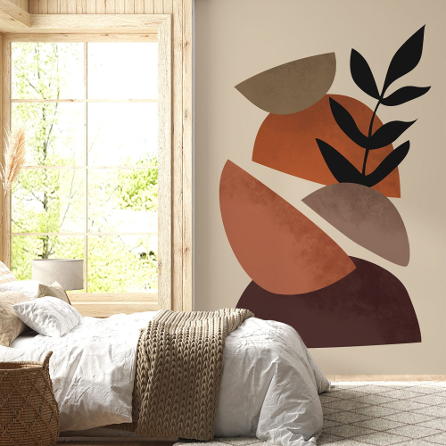 Papier peint panoramique - Feuille Boho