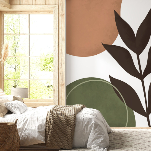 Papier peint panoramique - Feuille Boho